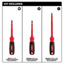 Milwaukee® Red Insulated Screwdriver Set 