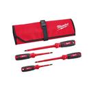 Milwaukee® Silver Insulated Screwdriver Set with Pouch 