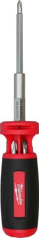 Milwaukee&reg; Red Manual Multi-Bit 10 Piece Screwdriver 