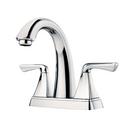 Centerset Bathroom Sink Faucet with Double Lever Handle in Polished Chrome