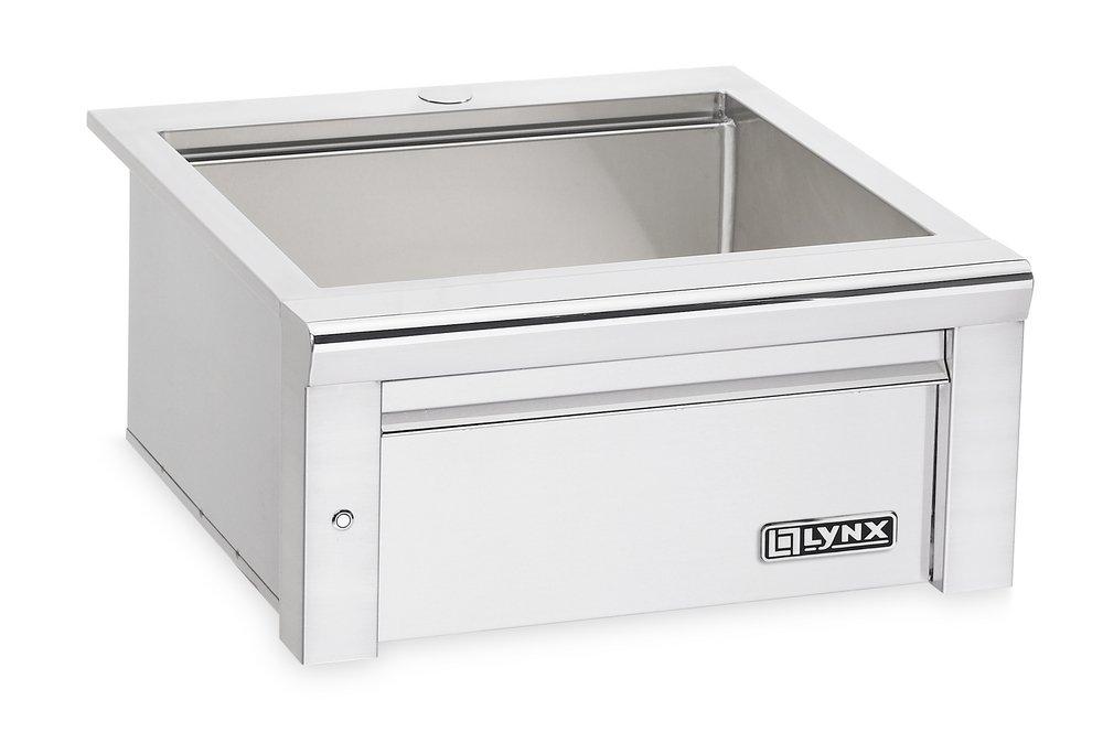 Lynx Grills Stainless Steel 24 x 25-1/8 in. 1 Hole Single Bowl Drop-in Kitchen Sink 
