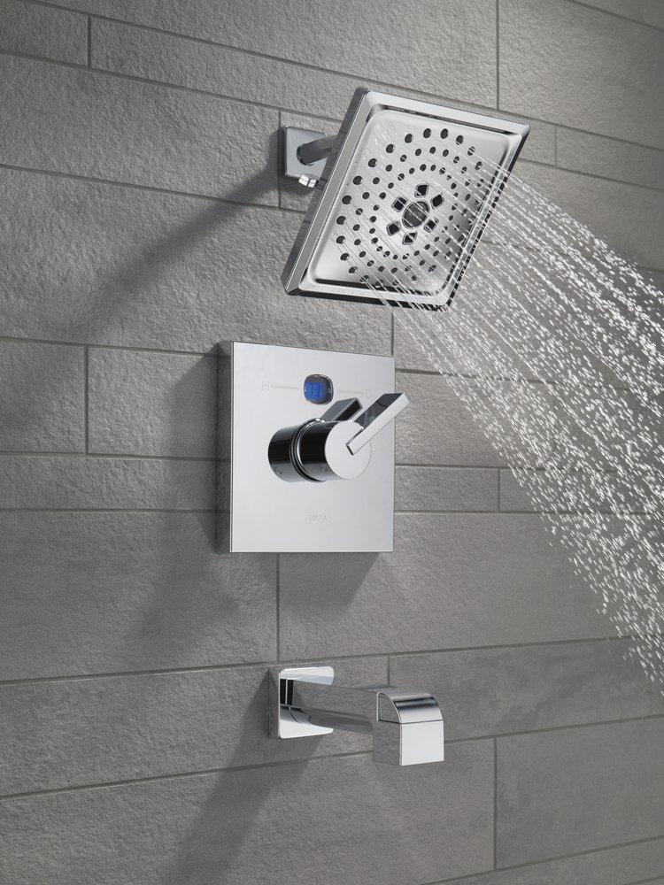 Delta Faucet Chrome Multi Function Full Body, H2Okinetic&reg; and Pause Showerhead 
