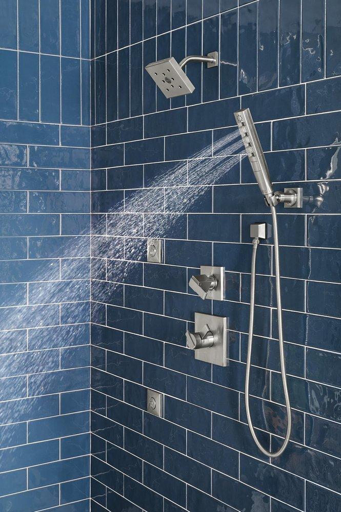 Delta Faucet Brilliance&reg; Stainless Tub and Shower Diverter Valve with Single Lever Handle 