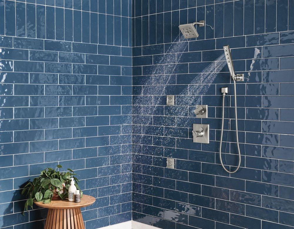 Delta Faucet Brilliance&reg; Stainless Tub and Shower Diverter Valve with Single Lever Handle 