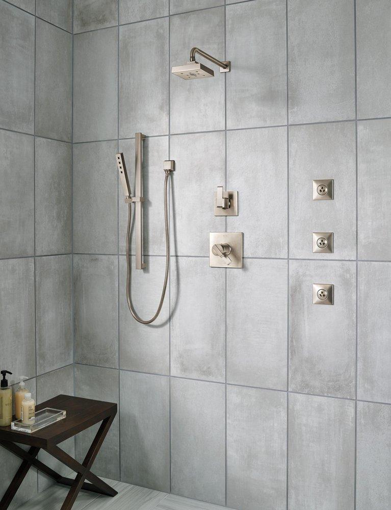 Delta Faucet Brilliance Stainless Tub and Shower Diverter Valve with Single Lever Handle 