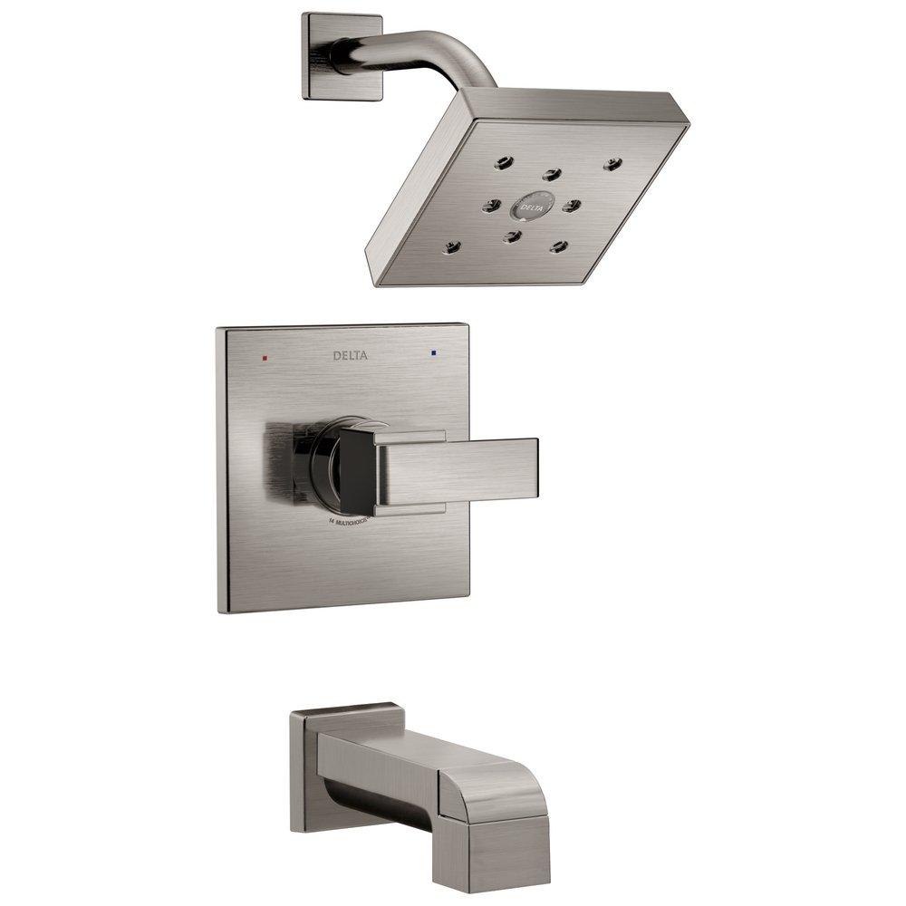 Delta Faucet Brilliance&reg; Stainless Single Handle Single Function Bathtub & Shower Faucet (Trim Only) 