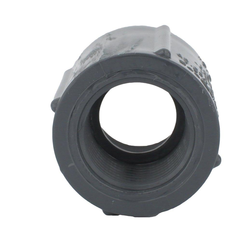 Grey PVC Schedule 80 Threaded Coupling 