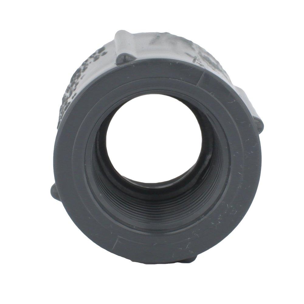 Grey PVC Schedule 80 Threaded Coupling 