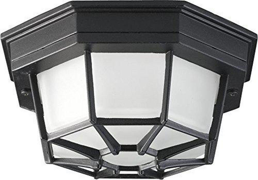 Homestyle Lighting Black 1-Light Incandescent Flushmount Light 