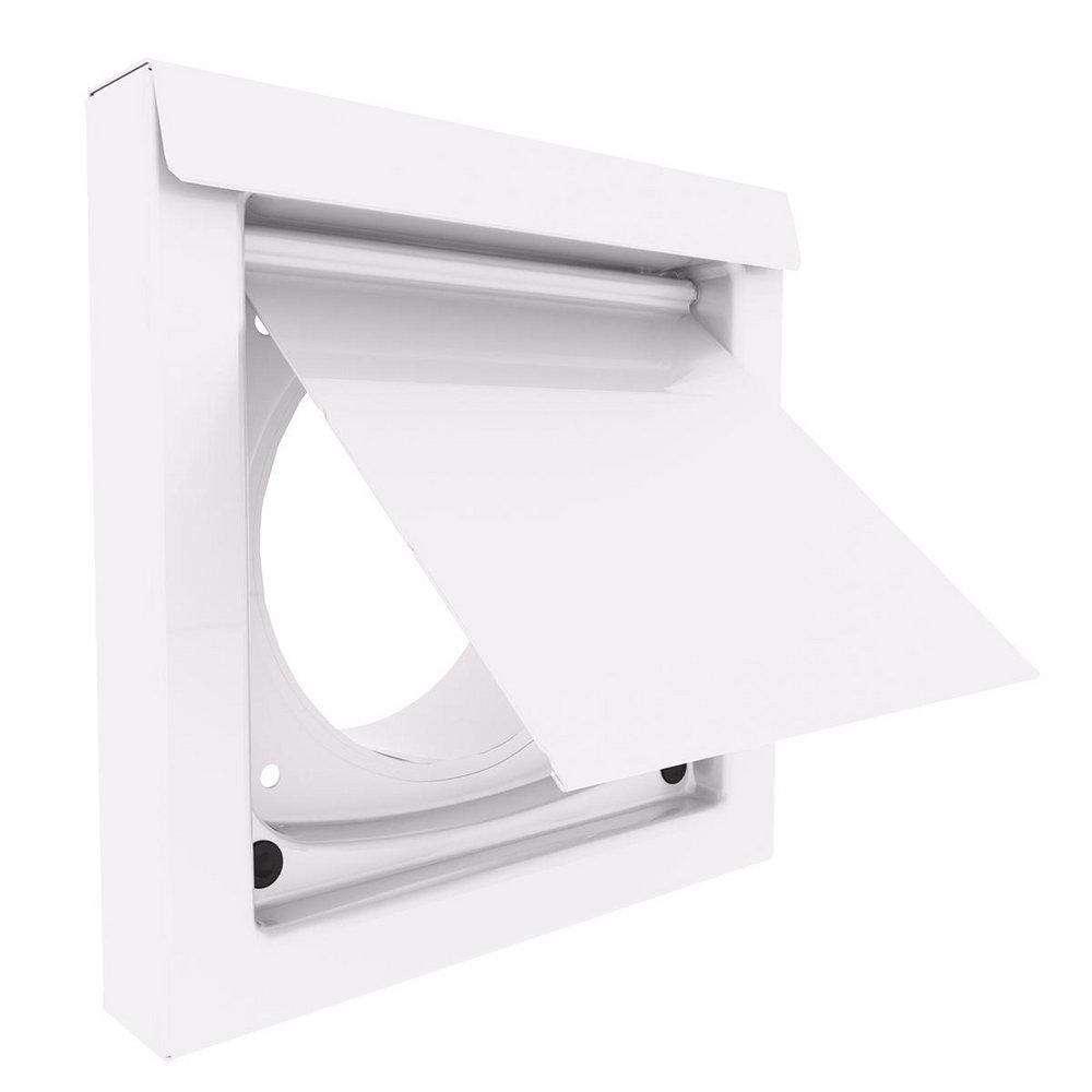 InOvate&reg; White 4 in. Galvanized Steel and Plastic Dryer Vent 