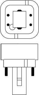 Sylvania T4 Compact Fluorescent Light Bulb with G24q-3 Base 