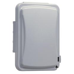 Polycarbonate 1-Gang Weatherproof Flip Cover in Grey