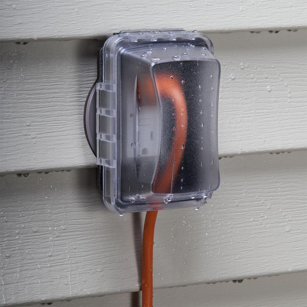 TayMac&reg; Clear Plastic Electrical Box Cover 