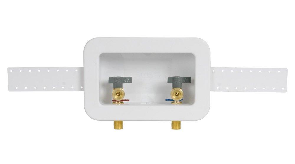 Oatey&reg; White 10-3/10 in x 6-19/50 in x 3-3/100 in Washing Machine Supply Box 