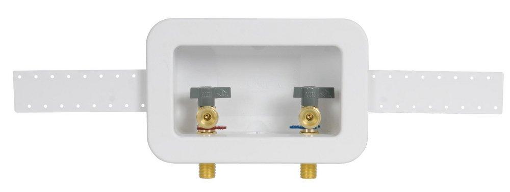 Oatey&reg; White 10-3/10 in x 6-19/50 in x 3-3/100 in Washing Machine Supply Box 