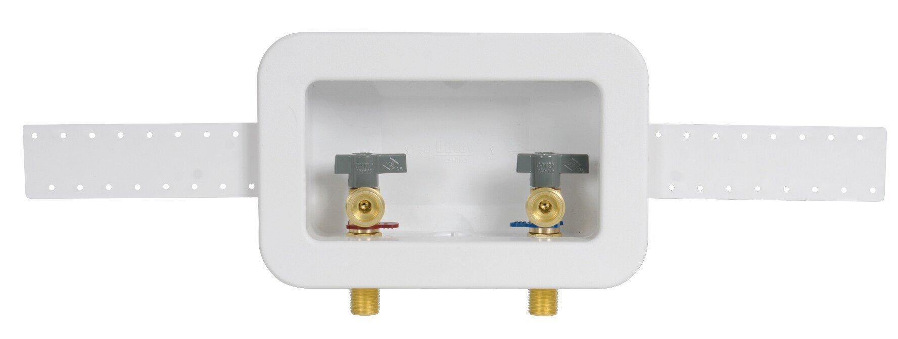 Oatey&reg; White 10-3/10 in x 6-19/50 in x 3-3/100 in Washing Machine Supply Box 