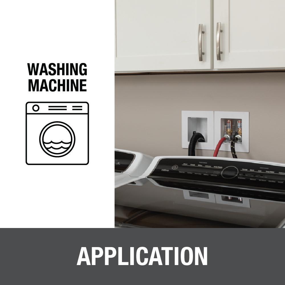 Oatey&reg; White 10-3/10 x 6-19/50 x 3-3/100 in. Washing Machine Supply Box 