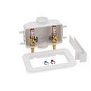 Oatey&reg; White PVC Washing Machine Quarter-turn Hammer Assembled Outlet Box 