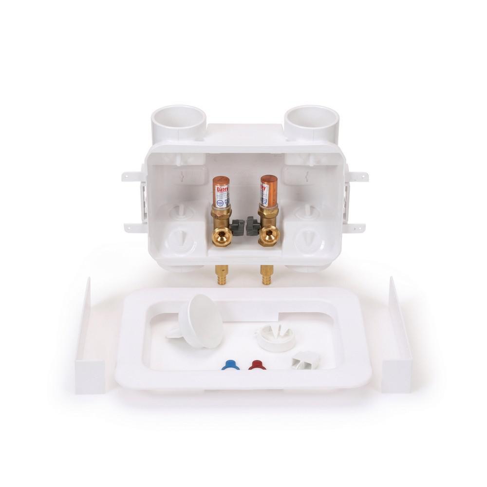 Oatey&reg; White 8-1/2 x 12 x 7 in. Washing Machine Supply Box 