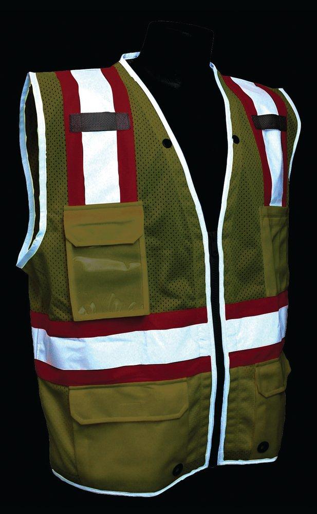Radians Hi-Viz Green Mesh Reusable Surveyor Vest in Hi-Viz Green 