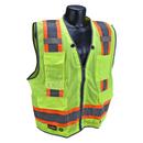 Size 2X Mesh Reusable Surveyor Vest in Hi-Viz Green