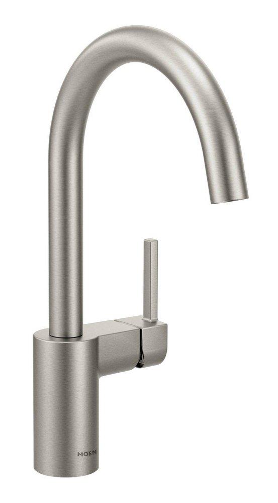 Moen Spot Resist&trade; Stainless Single Handle Kitchen Faucet 