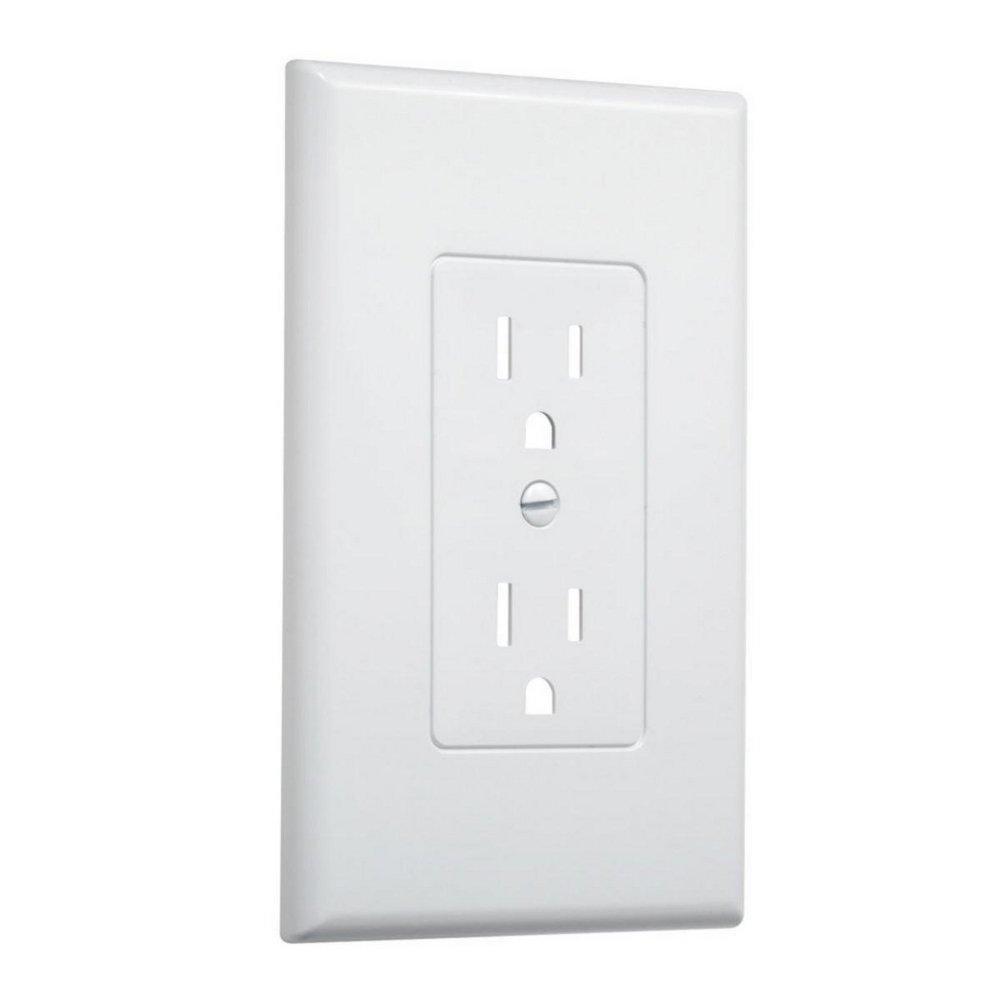 TayMac White 1-Gang Duplex Wall Plate 
