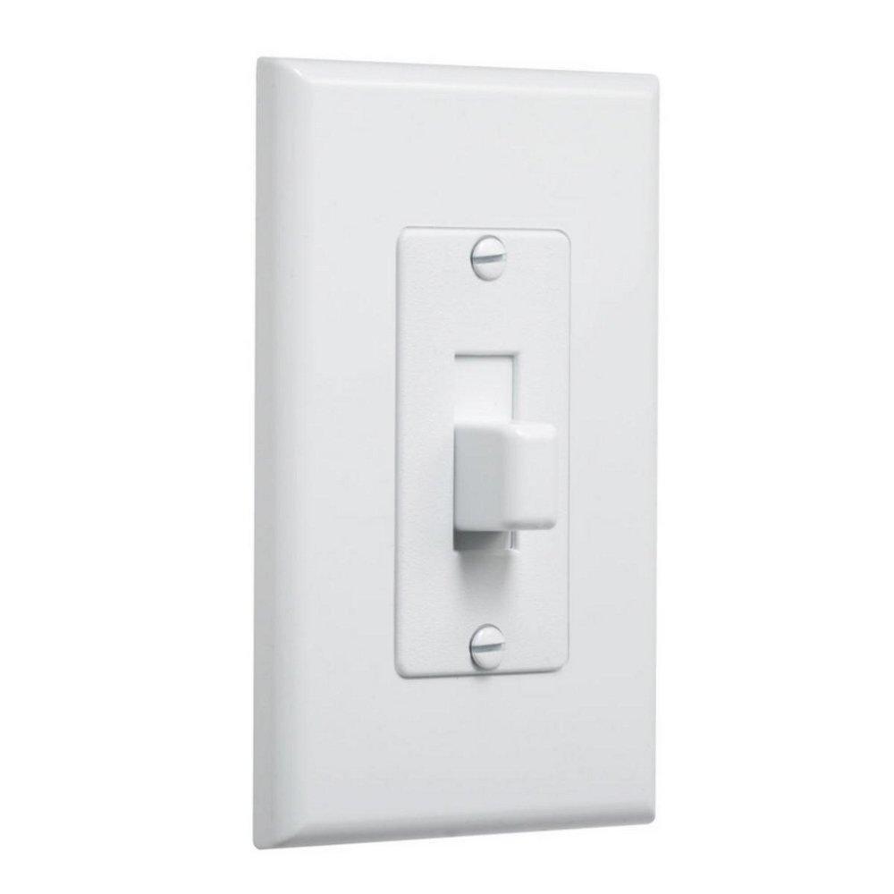 TayMac White 1-Gang Toggle Wall Plate 
