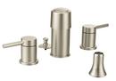 Moen Brushed Nickel Double Lever Handle Bidet Faucet Trim 