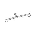 Adjustable Slide Bar with Attaching Hardware in Classic Brushed Nickel