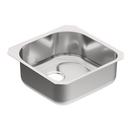 20 x 20 in. No Hole Stainless Steel Single Bowl Undermount Kitchen Sink in Brushed Stainless Steel