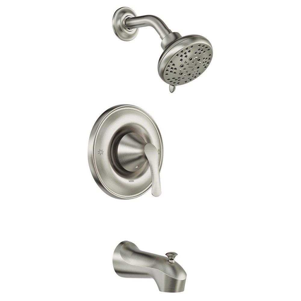 Moen Spot Resist&trade; Brushed Nickel Single Handle Single Function Bathtub & Shower Faucet 