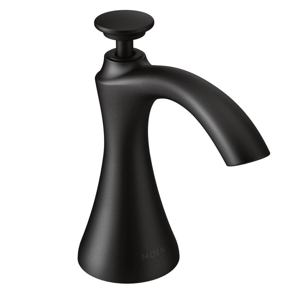 Moen Black Deckmount Transitional Soap Dispenser 