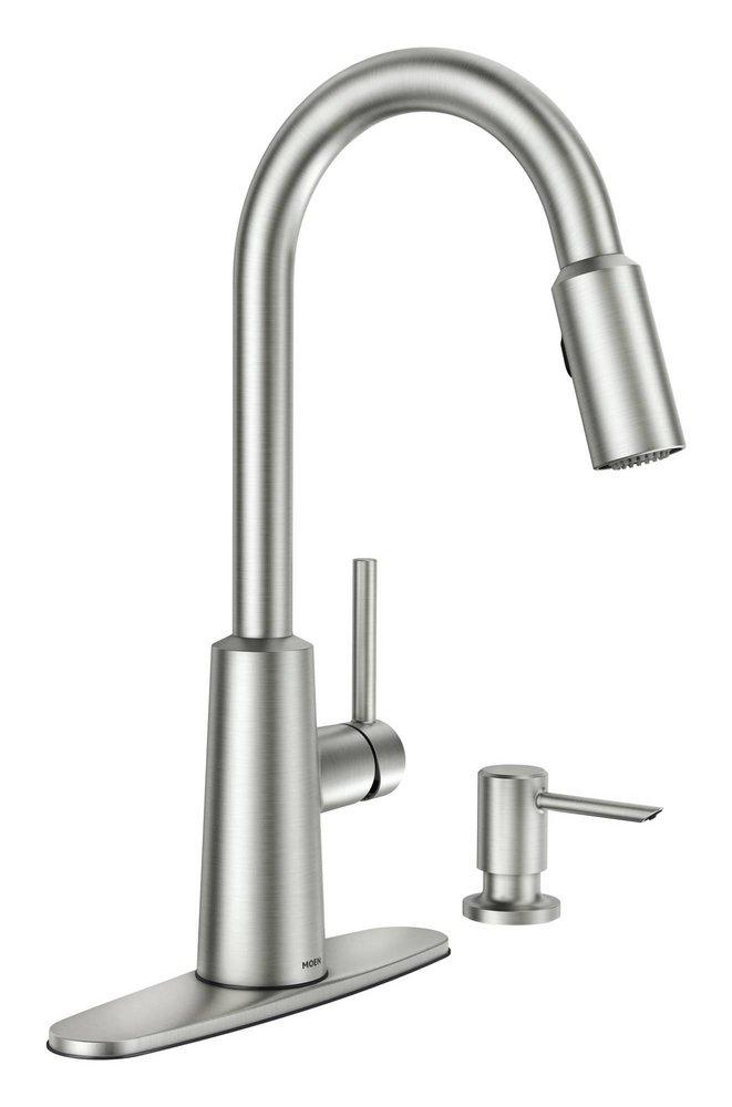 Moen Spot Resist&trade; Stainless Single Handle Pull Down Kitchen Faucet 