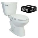 Miseno White 1.28 gpf Elongated Floor Mount Two Piece Toilet 