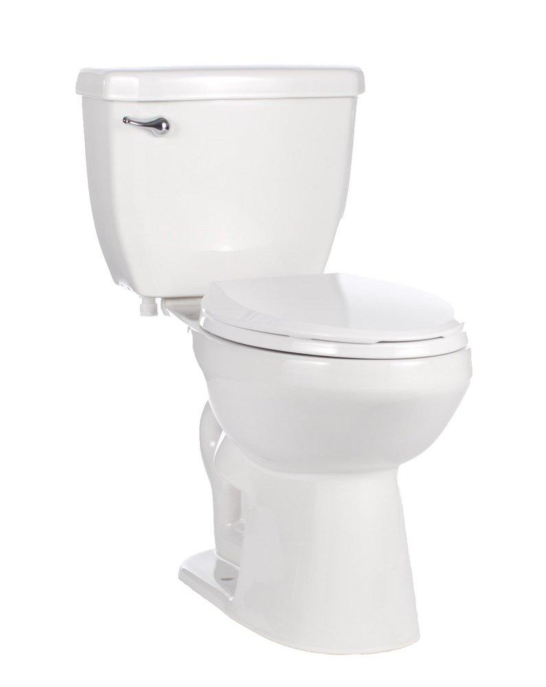 Miseno White 1.28 gpf Elongated Floor Mount Two Piece Toilet 
