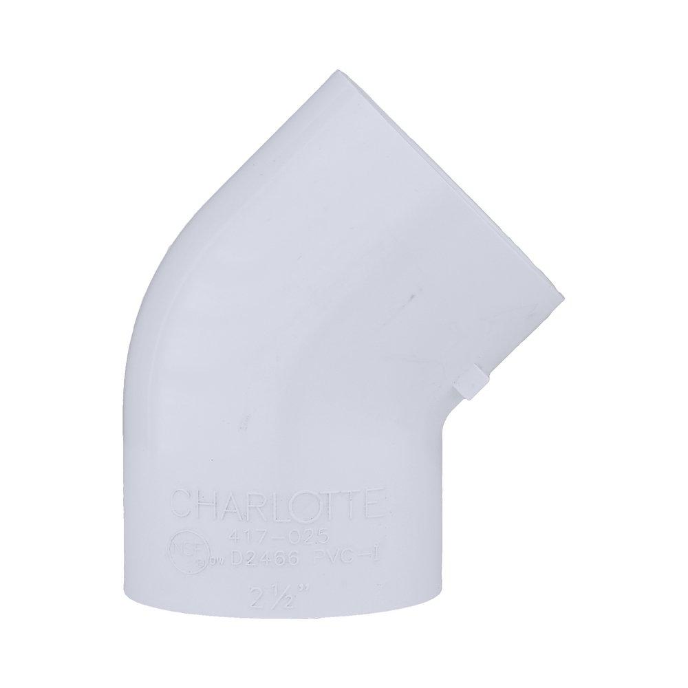 White PVC Schedule 40 45&deg; Elbow 