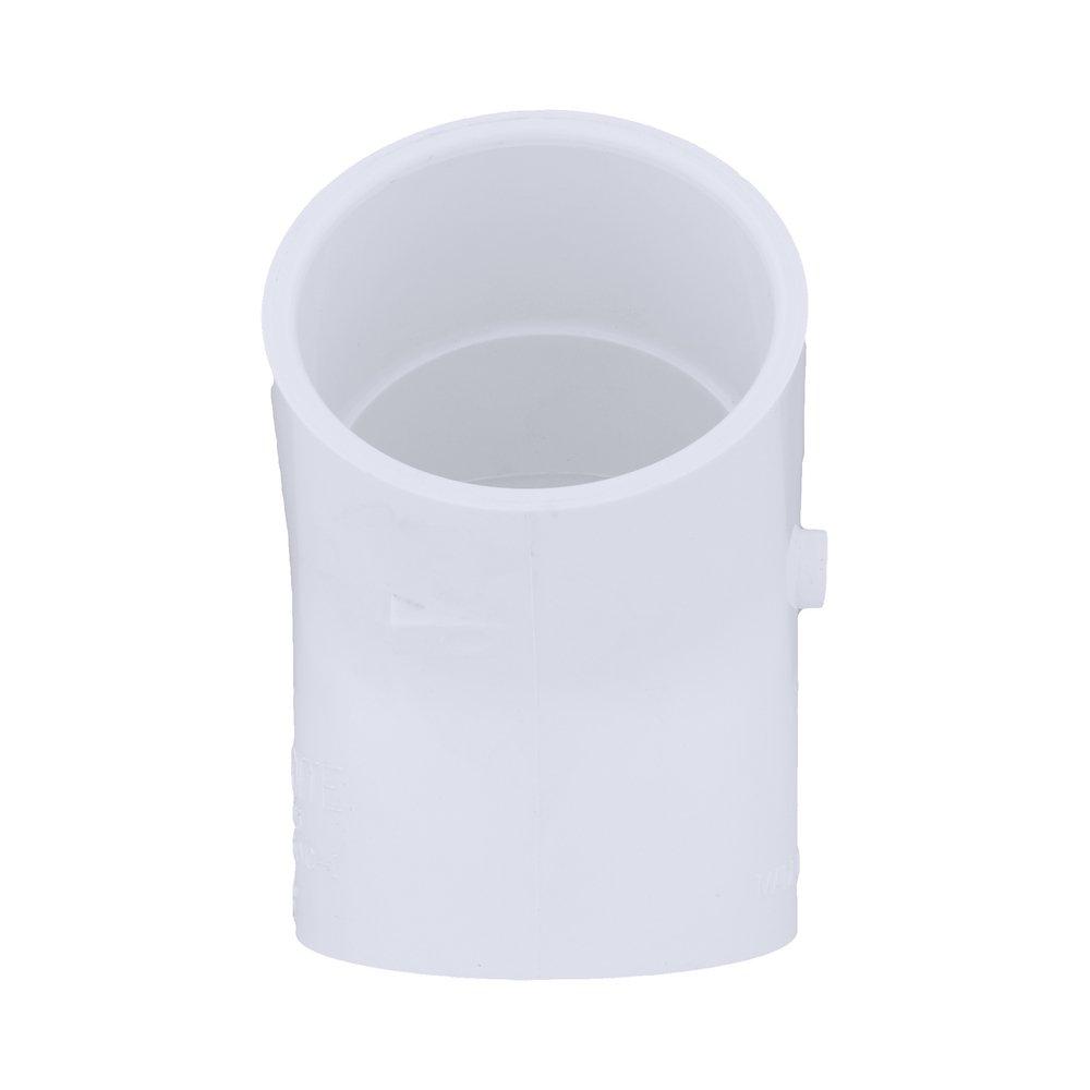 White PVC Schedule 40 45&deg; Elbow 