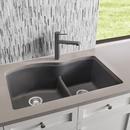 BLANCO Cinder 32 x 20-7/8 in. No Hole Composite Double Bowl Undermount Kitchen Sink 