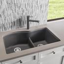 BLANCO Cinder 32 x 20-7/8 in. No Hole Composite Double Bowl Undermount Kitchen Sink 