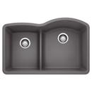 BLANCO Cinder 32 x 20-7/8 in. No Hole Composite Double Bowl Undermount Kitchen Sink 