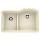 32 x 20-7/8 in. No Hole Composite Double Bowl Undermount Kitchen Sink in Biscuit