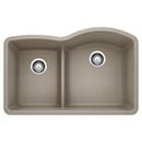 32 x 20-7/8 in. No Hole Composite Double Bowl Undermount Kitchen Sink in Truffle