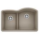 BLANCO Truffle 32 x 20-7/8 in. No Hole Composite Double Bowl Undermount Kitchen Sink 