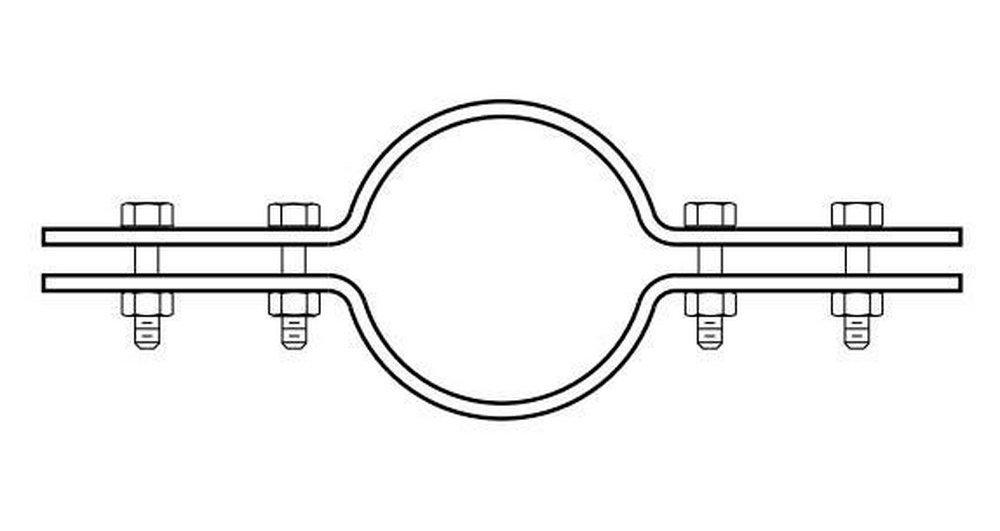 Carpenter & Paterson 4-Bolt Ductile Iron Plain Friction Clamp 