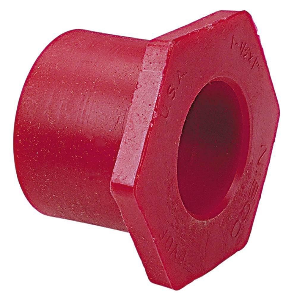 Chemtrol Red Spigot x Socket Schedule 80 PVDF Bushing 