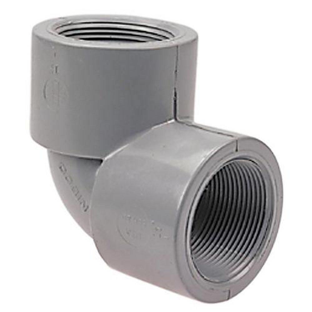 Chemtrol Threaded Straight Schedule 80 CPVC 90 Degree Elbow 