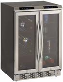 Side-by-Side Dual Zone Wine and Beverage Cooler in Stainless and Black