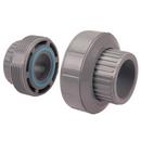 Chemtrol Grey Socket Straight Schedule 80 CPVC Union with EPDM O-Ring Seal 