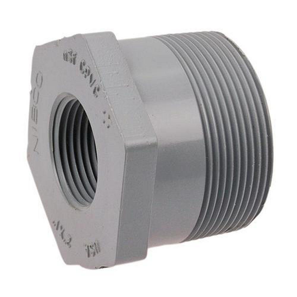 Chemtrol Light Grey MNPT x FNPT 300# Reducing Schedule 80 CPVC Bushing 